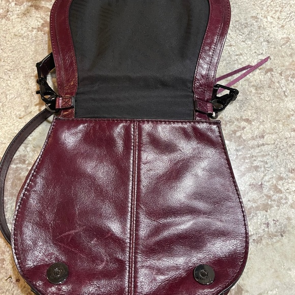 Rebecca Minkoff Maroon Saddle Crossbody Purse - Picture 8 of 9